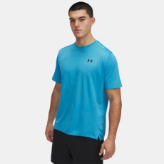UA Tech? Vent Jacq rd Mens Short Sleeve Ether Blue / Black UA Tech? Vent Jacq rd Mens Short Sleeve Ether Blue / Black