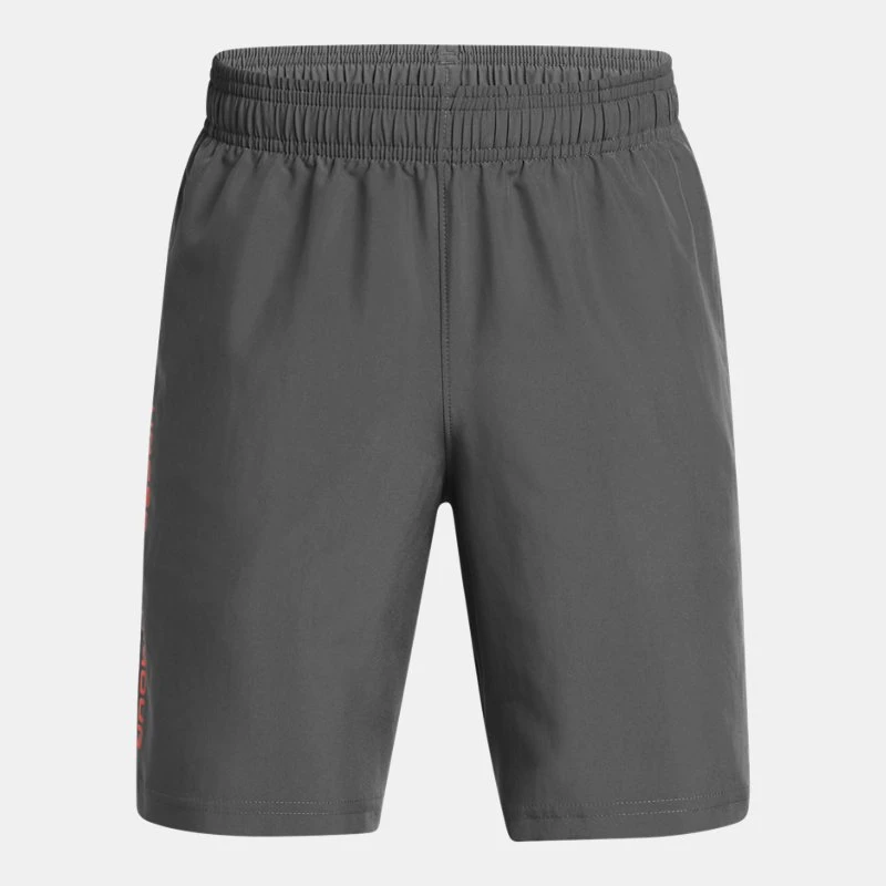 UA Tech? Woven Wordmark Boys Shorts Castlerock / Fire YXL ( 67 in) - Gray
