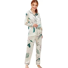 UK Stock Sale Global Womens Cotton Pyjamas Set V Neck Summer Pjs Silk Pyjamas Ladies Pyjamas Size 14-16 Button down Ladies Pyjamas Super Soft Womens Pyjamas
