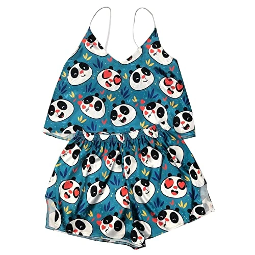 UK Stock Sale Shorts and T Shirt Pyjamas Womens Solid Color Summer Pjs Comfy Pajamas Ladies Pyjamas Size 14/16 Loungewear Summer Pjs Sets Cute Printed Cami Top Valentine Gifts for Men