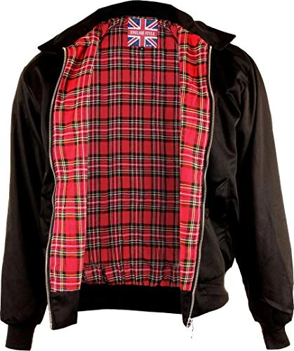 Unbekannt Knightsbridge Harrington English style jacket, black with plaid lining