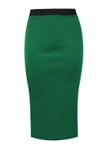 Unbranded New Ladies Women's Plain Midi Pencil Skirt Bodycon Stretch Jersey Office Skirt Size 8-26 (UK XL/XXL 20-22, Green)