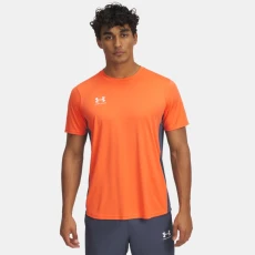 Under Armour Challenger Mens Training Short Sleeve Fire / Downpour Gray / White