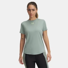 Under Armour Challenger Pro Womens Training Short Sleeve Silica Green / Black / Sonic Yellow