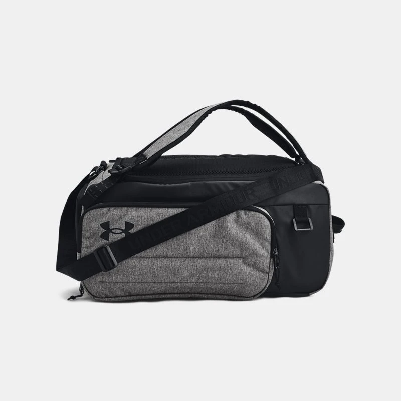 Under Armour Contain Duo Small Backpack Duffle Castlerock Medium Heather / Black / White OSFM