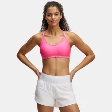 Under Armour Crossback Low Womens Sports Bra Aero Pink / White