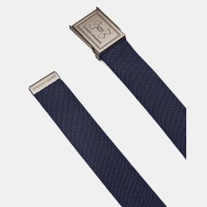 Under Armour Drive Stretch Webbing Mens Belt Midnight Navy / Khaki Base / Silver OSFM