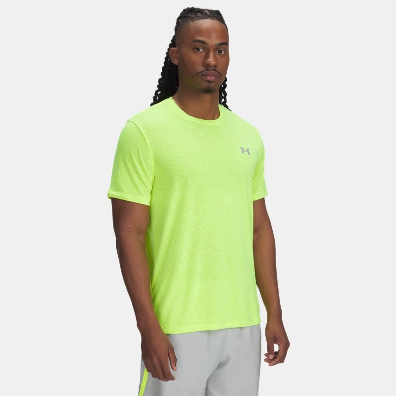 Under Armour Launch Camo Mens Short Sleeve High Vis Yellow / Reflective