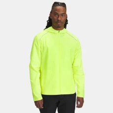 Under Armour Launch Mens Hooded Jacket High Vis Yellow / Reflective
