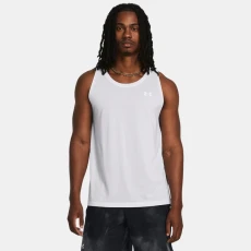 Under Armour Launch Mens Singlet White / Reflective