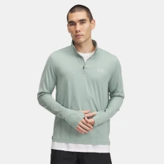 Under Armour Launch Mens ¼ Zip Silica Green / Reflective