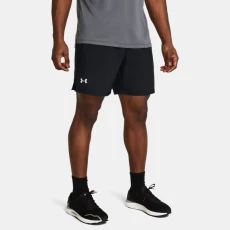 Under Armour Launch Unlined Mens " Shorts Black / Black / Reflective