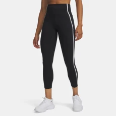 Under Armour Meridian Piped Womens Ankle Leggings Black / White / Black