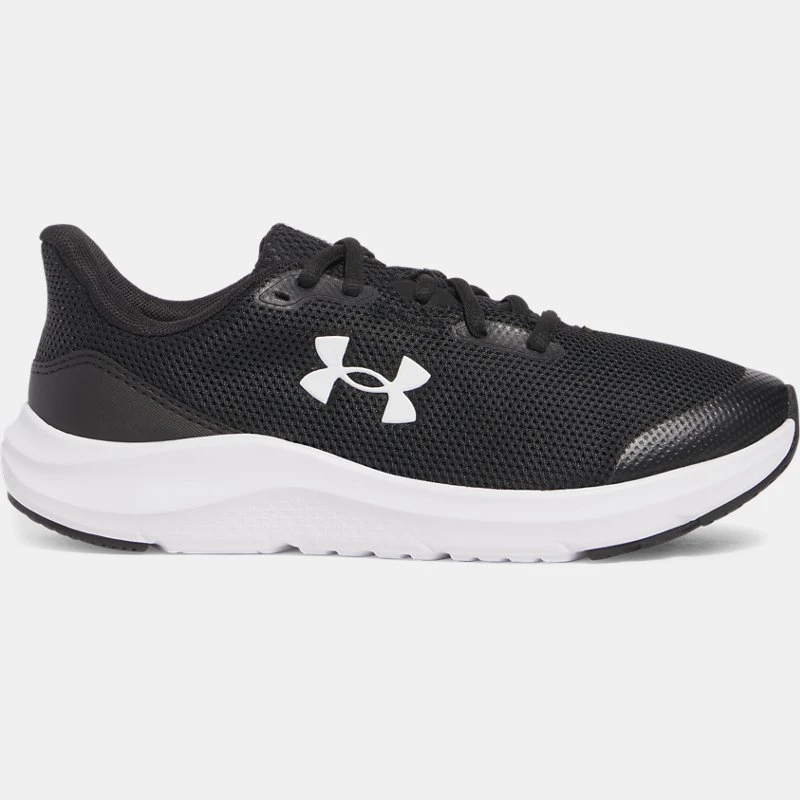 Under Armour Pursuit Boys Running Shoes Black / Black / White