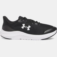 Under Armour Pursuit Boys Running Shoes Black / Black / White