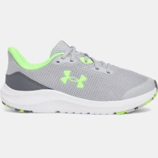 Under Armour Pursuit Boys Running Shoes Mod Gray / Castlerock / Hyper Green *