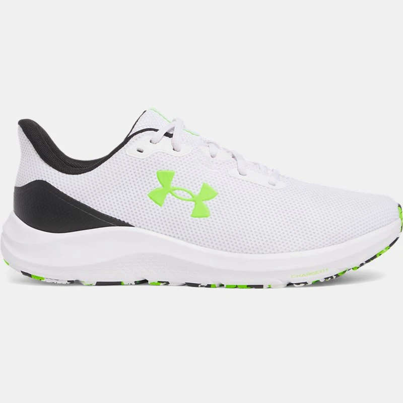 Under Armour Pursuit Mens Running Shoes White / Black / Hyper Green 85