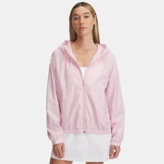 Under Armour Rival Sport Womens Windbreaker Prime Pink / White