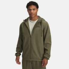 Under Armour Rival Woven Mens Windbreaker Marine OD Green / Marine OD Green / Black