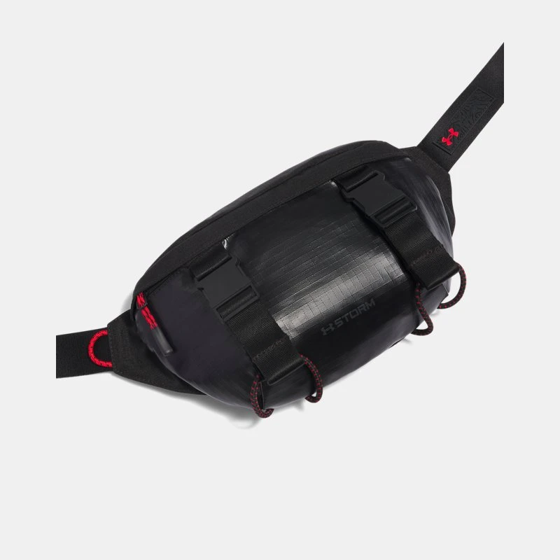 Under Armour Summit Trail Waist Bag Black / Black / Red OSFM