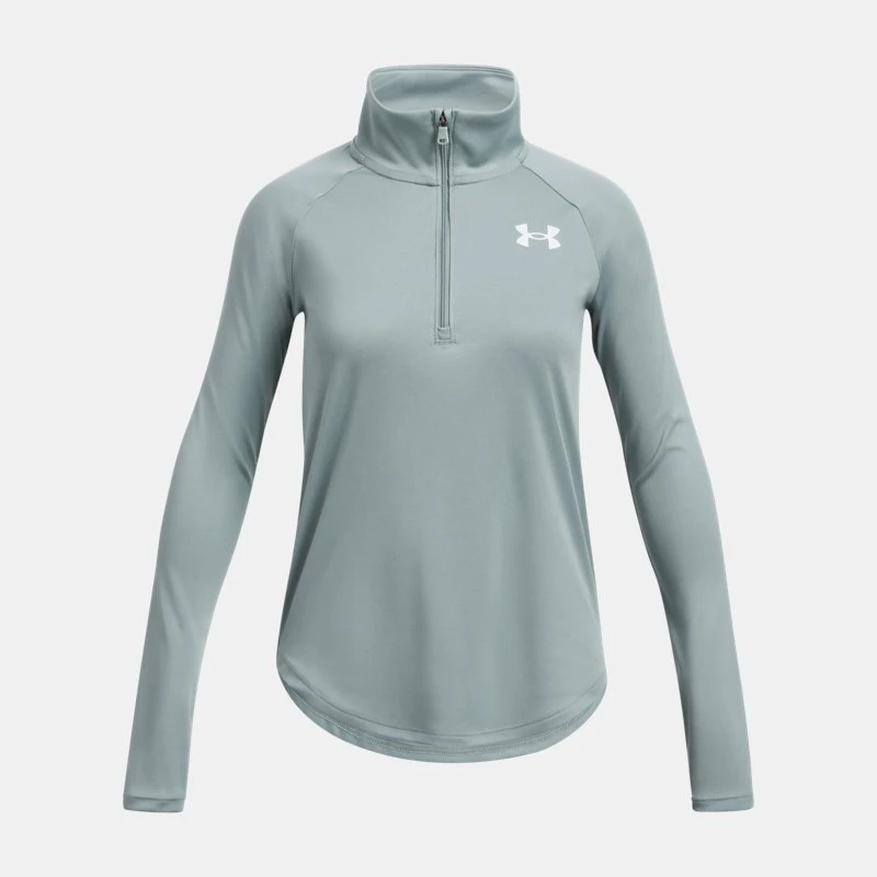 Under Armour Tech™ Graphic Girls ½ Zip Silica Green / White YXS ( in)