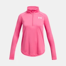Under Armour Tech™ Graphic Girls ½ Zip Super Pink / White YXS ( in)