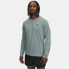 Under Armour Tech™ Mens Long Sleeve Silica Green / Black