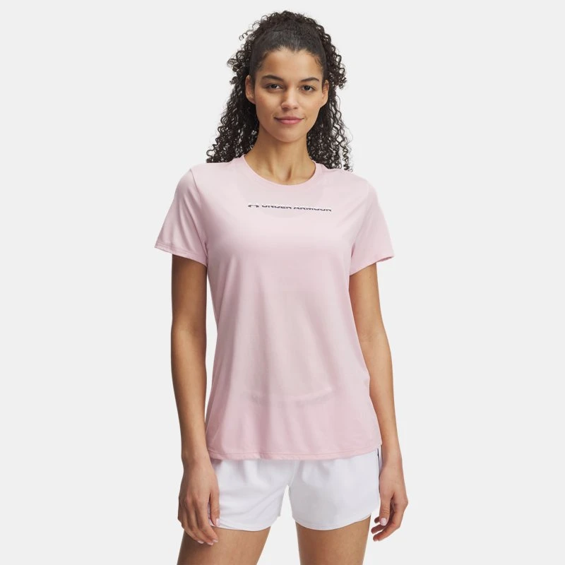 Under Armour Tech™ PTH Graphic Womens Short Sleeve Prime Pink / Downpour Gray