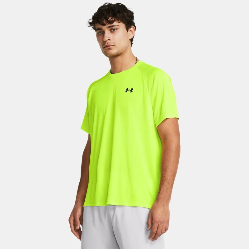 Under Armour Tech™ Textured Mens Short Sleeve High Vis Yellow / Silica Green