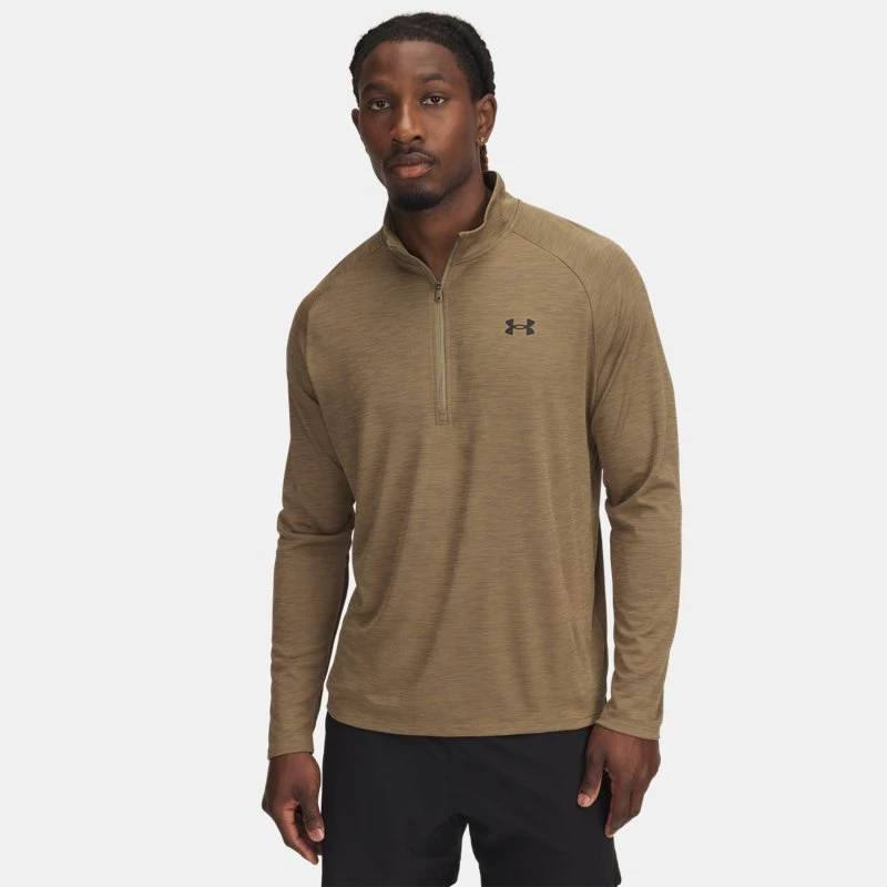 Under Armour Tech™ Textured Mens ½ Zip Bayou / Black