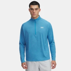 Under Armour Tech™ Textured Mens ½ Zip Ether Blue / White