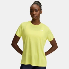 Under Armour Tech™ Textured Womens Short Sleeve High Vis Yellow / White