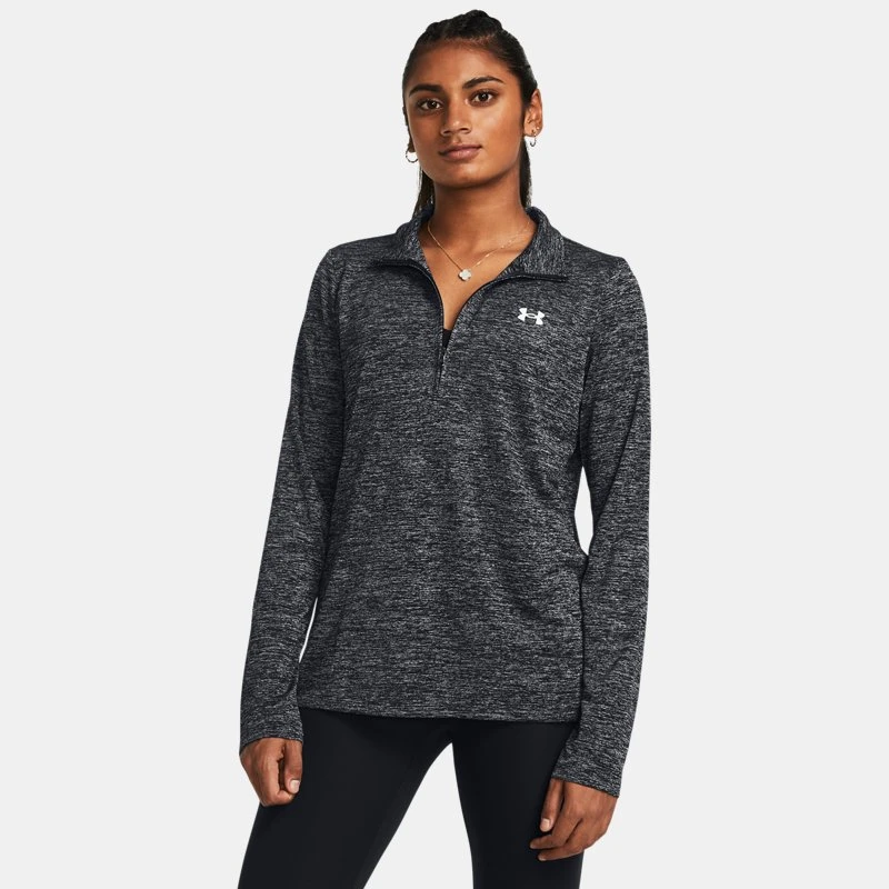 Under Armour Tech™ Twist Womens ½ Zip Black / White