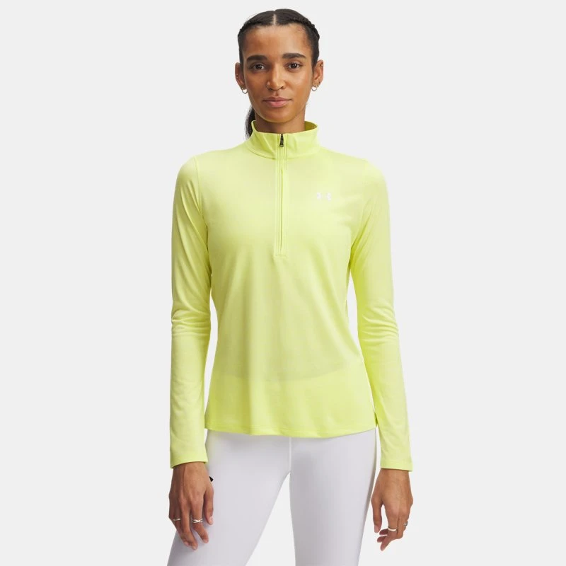 Under Armour Tech™ Twist Womens ½ Zip High Vis Yellow / White