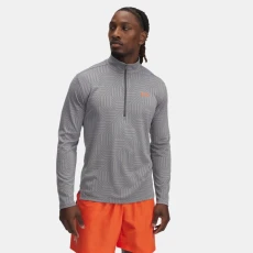 Under Armour Tech™ Vent Geotessa Mens ½ Zip Steel / Castlerock / Fire
