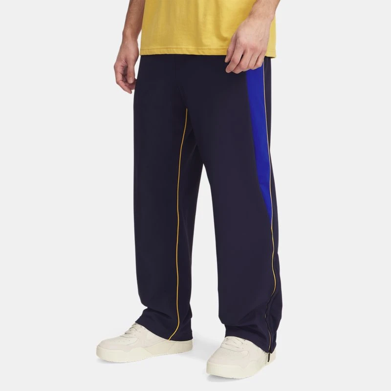Under Armour Tricot Side Stripe Mens Pants Midnight Navy / Royal / Noble Gold