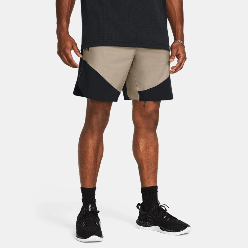 Under Armour Vanish Elite Mens Hybrid Shorts Timberwolf Taupe / Black / Black