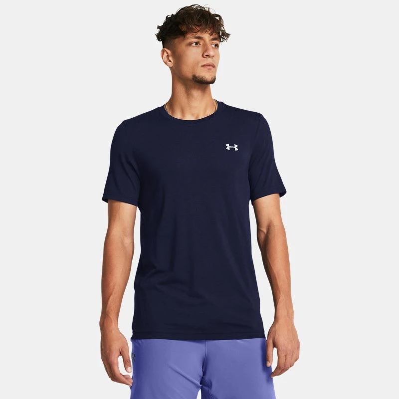 Under Armour Vanish Seamless Mens Short Sleeve Midnight Navy / Mod Gray