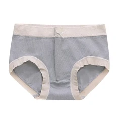 Underwear for Women Bikini Lace Women Solid Color Matching Bow Tie Cotton Stretch Underwear Ladies Mid Waisted Briefs Panties 2PCS Ruched Panties
