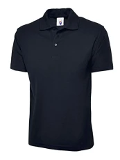 Uneek Plain Polo Shirt, Casual Poly Cotton Work Wear Sport Summer Uniform Pullover Unisex Mens S to 4XL Top (Navy, 2XL, xx_l)