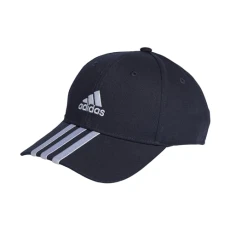 Unisex 3-Stripes Cotton Twill Baseball Cap, Legend Ink/White, S Unisex 3-Stripes Cotton Twill Baseball Cap, Legend Ink/White, S