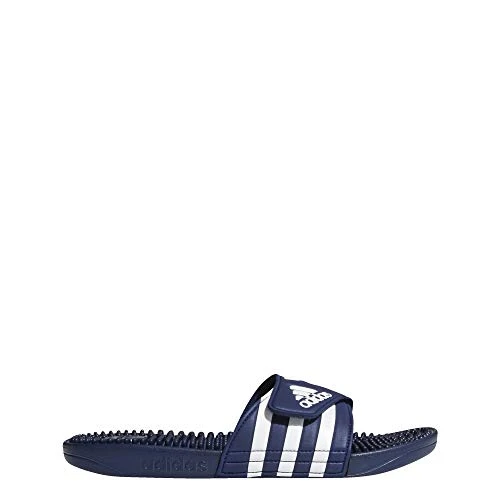 Unisex Adissage Slides Sandal, Dark Blue Footwear White Dark Blue F35579, 9.5 UK Men/ 10.5 UK Women