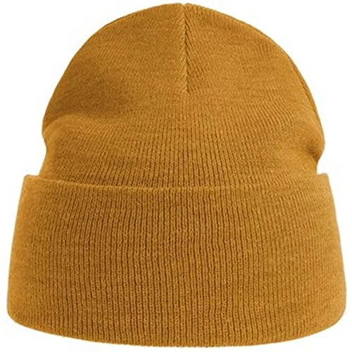 Unisex Adult Pure Recycled Beanie (One Size) (Mustard Yellow)