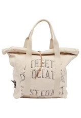 Unisex Adult Source Printer Tote Y4 - Shoulder, Oatmeal, One Size