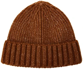 Unisex Adults' Fisherman Ribbed Beanie, Dark Chestnut Brown, One Size
