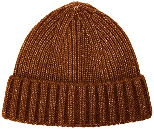 Unisex Adults' Fisherman Ribbed Beanie, Dark Chestnut Brown, One Size