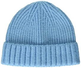 Unisex Adults' Fisherman Ribbed Beanie, Light Blue, One Size