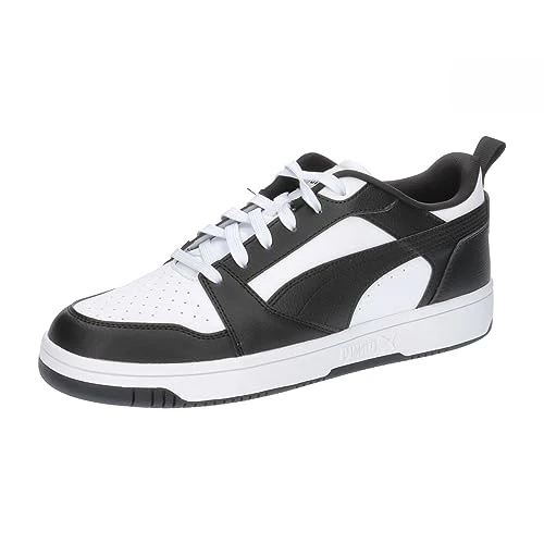 Unisex Adults Rebound V6 Low Sneakers,  White- Black- White, 9 UK