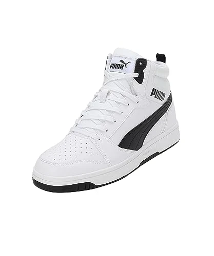 Unisex Adults Rebound V6 Sneakers,  White- Black, 10 UK