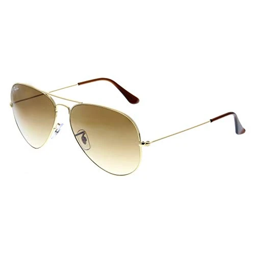 Unisex Aviator Sunglasses, Gold, 55 mm UK